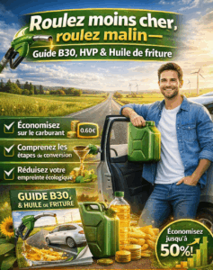 Roulez moins cher, roulez malin — Guide B30, HVP & Huile de friture